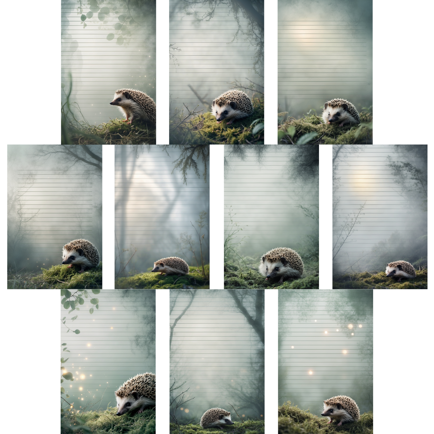 Notizblock | DIN A5 | Crow Notes – Mossy Hedgehog