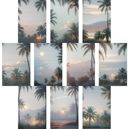 Notizblock | DIN A5 | Crow Notes – Golden Palm Evening
