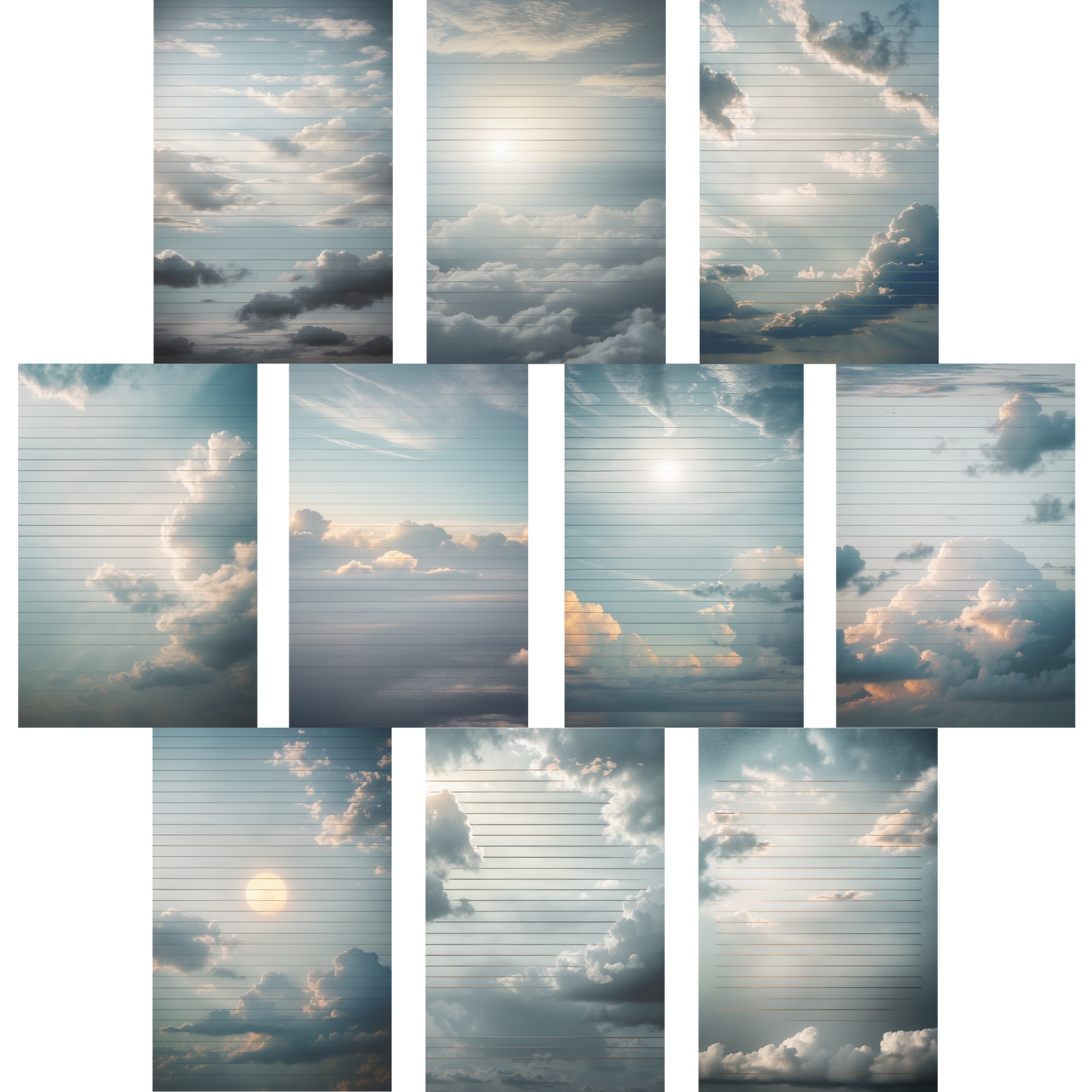 Notizblock | DIN A5 | Crow Notes – Drifting Clouds