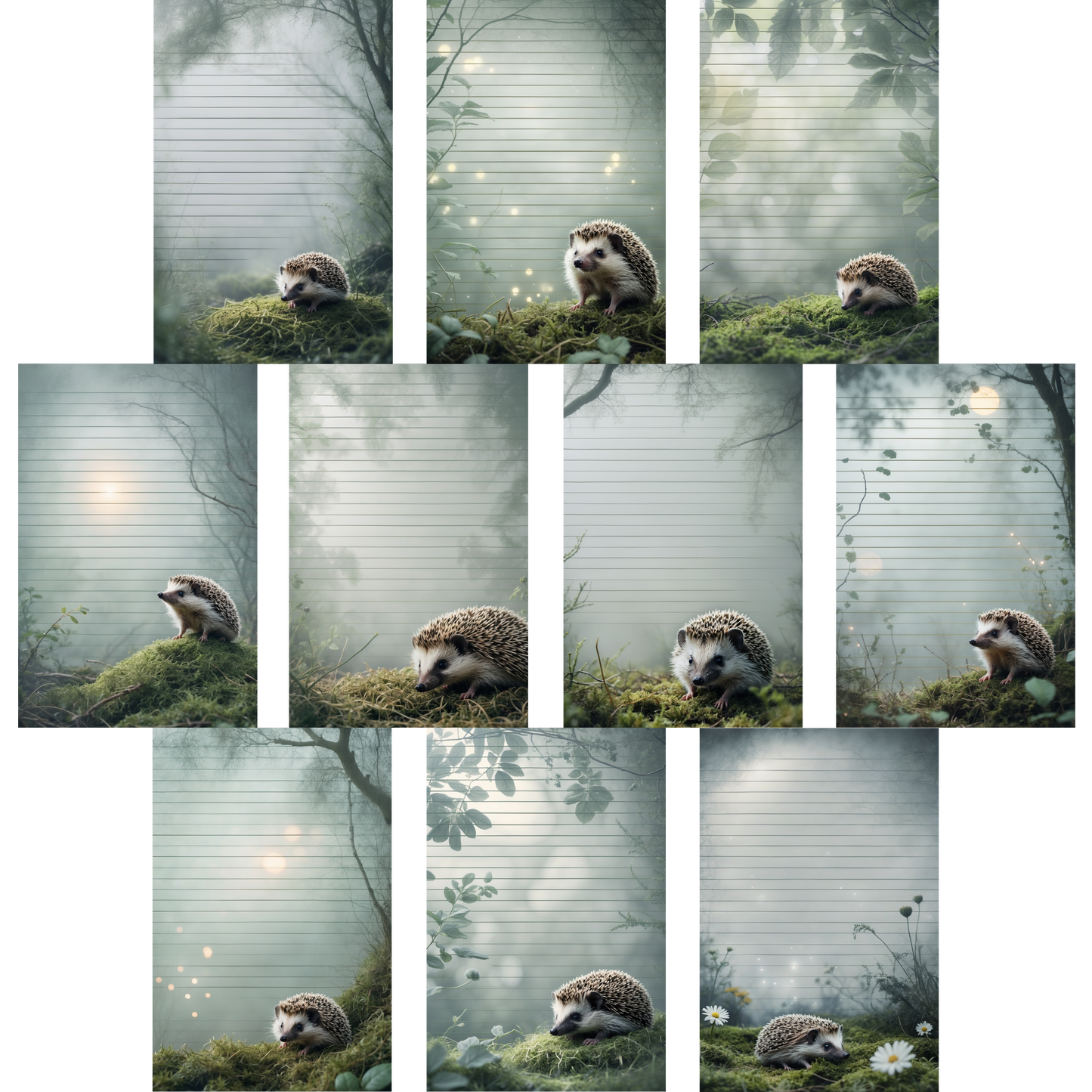 Notizblock | DIN A5 | Crow Notes – Mossy Hedgehog