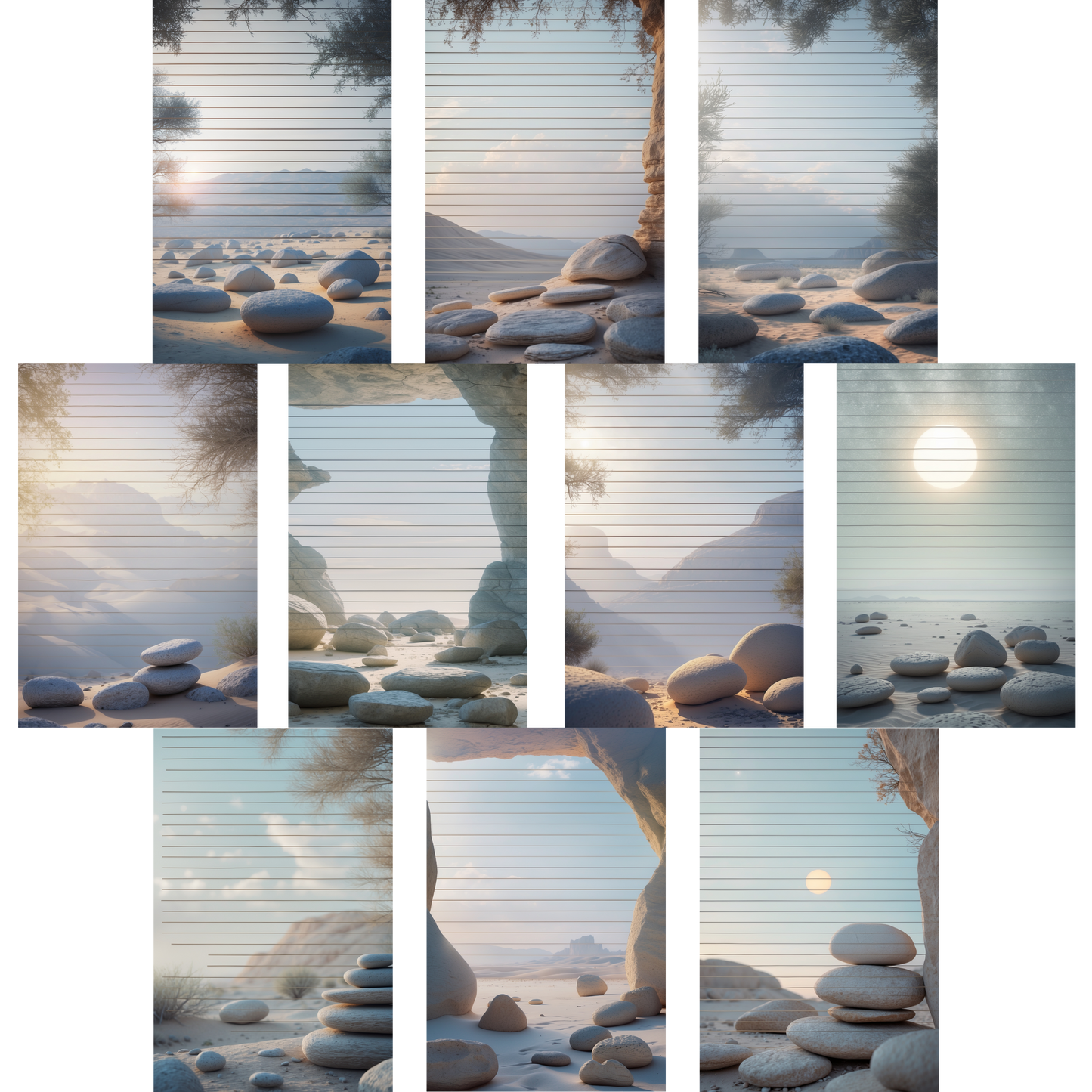 Notizblock | DIN A5 | Crow Notes – Desert Stones