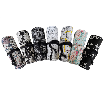 Federmäppchen | Sternbilder-Design | Canvas | 48 Stiftplätze | Einrollbar