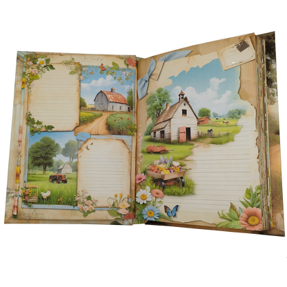 Illustriertes Notizbuch | Motiv Beautiful Farmlife | DIN A5 Hardcover | 160 Seiten