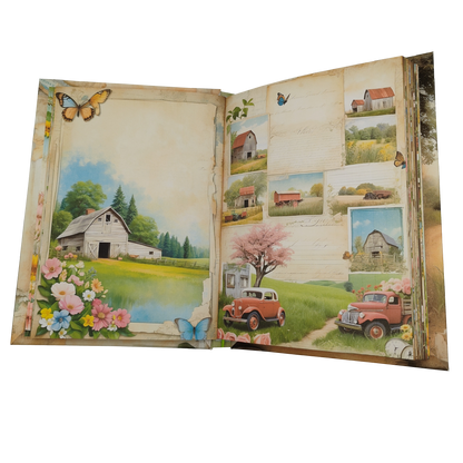 Illustriertes Notizbuch | Motiv Beautiful Farmlife | DIN A5 Hardcover | 160 Seiten