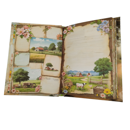 Illustriertes Notizbuch | Motiv Beautiful Farmlife | DIN A5 Hardcover | 160 Seiten