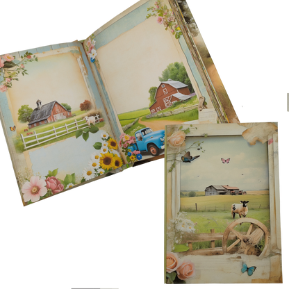 Illustriertes Notizbuch | Motiv Beautiful Farmlife | DIN A5 Hardcover | 160 Seiten