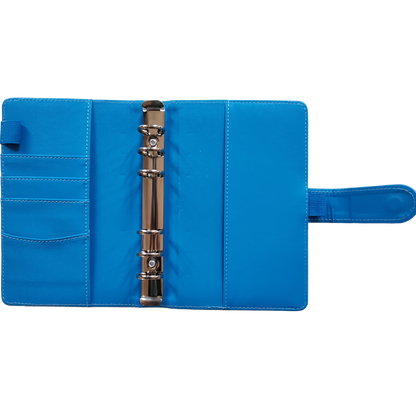 Personal Size / DIN A6 Ringbuch | Ringbinder Blau | 6-Ring-Mechanik