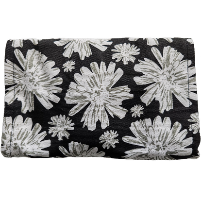 Federmäppchen | Blumen-Design | Canvas | 48 Stiftplätze | Einrollbar