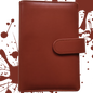 Personal Size / DIN A6 Ringbuch | Ringbinder Braun | 6-Ring-Mechanik