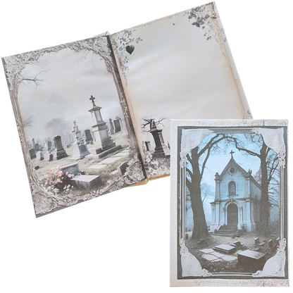 Illustriertes Notizbuch | Motiv Cemetery of Love | DIN A5 Hardcover | 160 Seiten