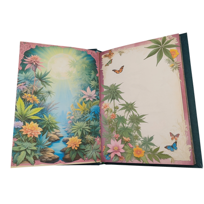 Illustriertes Notizbuch | Motiv Chilled Weed | DIN A5 Hardcover | 160 Seiten