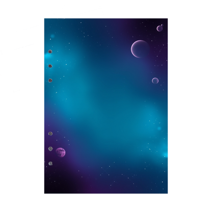 DIN A5 Ringbucheinlagen 6-fach Lochung mit Motiv | Bild Magic Cosmos 12