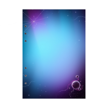 DIN A5 Ringbucheinlagen 6-fach Lochung mit Motiv | Bild Magic Cosmos 13