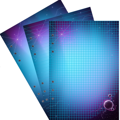 DIN A5 Ringbucheinlagen 6-fach Lochung mit Motiv | Bild Magic Cosmos 13
