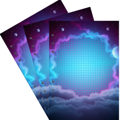 DIN A5 Ringbucheinlagen 6-fach Lochung mit Motiv | Bild Magic Cosmos 14