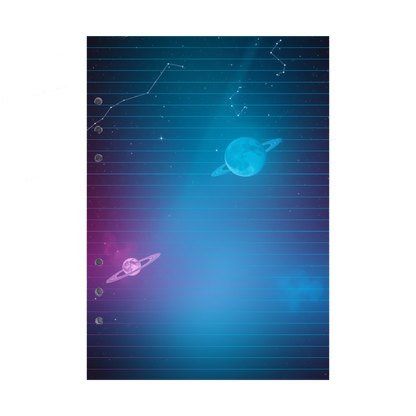 DIN A5 Ringbucheinlagen 6-fach Lochung mit Motiv | Bild Magic Cosmos 15