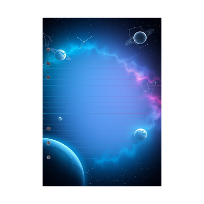 DIN A5 Ringbucheinlagen 6-fach Lochung mit Motiv | Bild Magic Cosmos 16