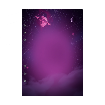 DIN A5 Ringbucheinlagen 6-fach Lochung mit Motiv | Bild Magic Cosmos 18