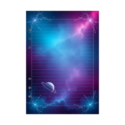 DIN A5 Ringbucheinlagen 6-fach Lochung mit Motiv | Bild Magic Cosmos 19