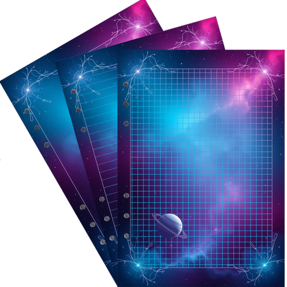 DIN A5 Ringbucheinlagen 6-fach Lochung mit Motiv | Bild Magic Cosmos 19