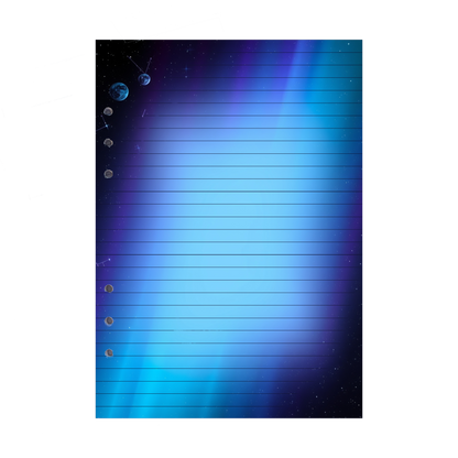 DIN A5 Ringbucheinlagen 6-fach Lochung mit Motiv | Bild Magic Cosmos 20