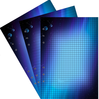 DIN A5 Ringbucheinlagen 6-fach Lochung mit Motiv | Bild Magic Cosmos 20