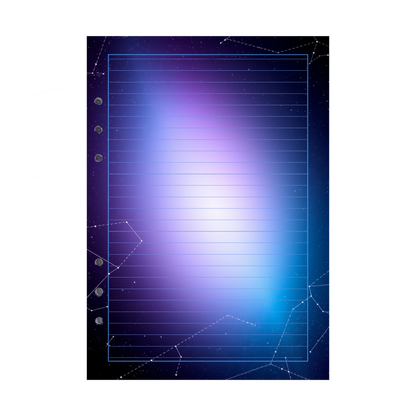 DIN A5 Ringbucheinlagen 6-fach Lochung mit Motiv | Bild Magic Cosmos 21