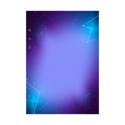 DIN A5 Ringbucheinlagen 6-fach Lochung mit Motiv | Bild Magic Cosmos 22