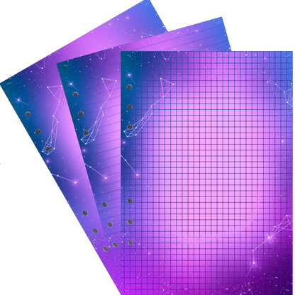 DIN A5 Ringbucheinlagen 6-fach Lochung mit Motiv | Bild Magic Cosmos 24