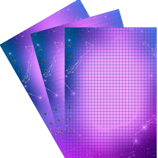 DIN A5 Ringbucheinlagen 6-fach Lochung mit Motiv | Bild Magic Cosmos 24
