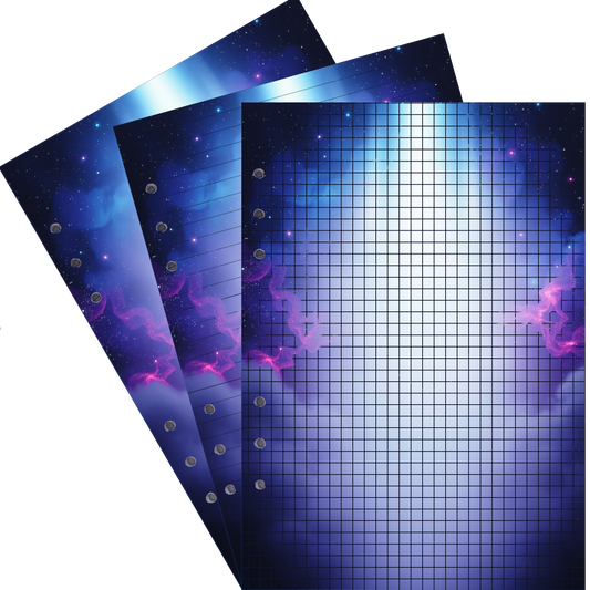 DIN A5 Ringbucheinlagen 6-fach Lochung mit Motiv | Bild Magic Cosmos 25
