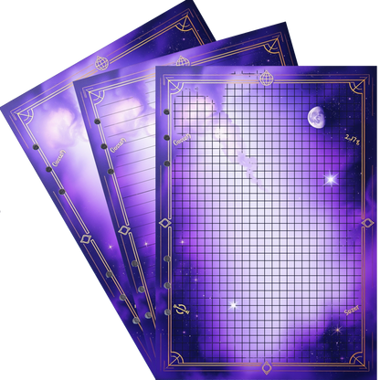 DIN A5 Ringbucheinlagen 6-fach Lochung mit Motiv | Bild Magic Cosmos 26