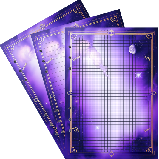 DIN A5 Ringbucheinlagen 6-fach Lochung mit Motiv | Bild Magic Cosmos 26