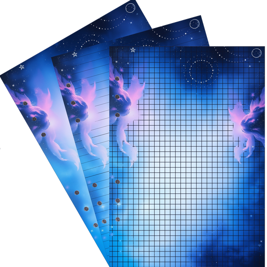 DIN A5 Ringbucheinlagen 6-fach Lochung mit Motiv | Bild Magic Cosmos 27