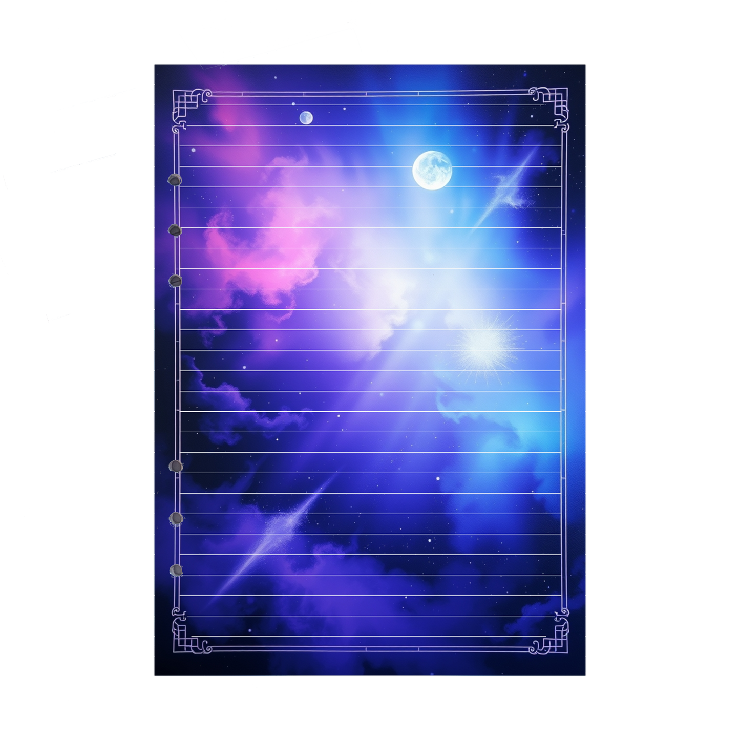 DIN A5 Ringbucheinlagen 6-fach Lochung mit Motiv | Bild Magic Cosmos 28