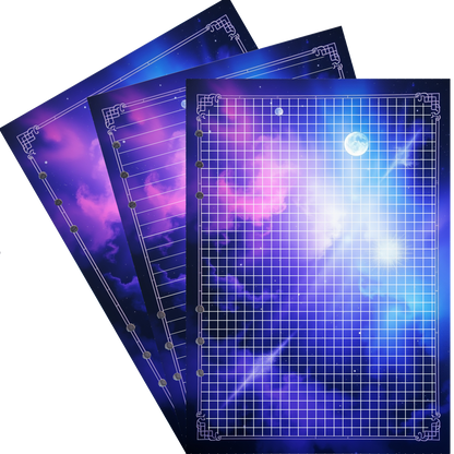 DIN A5 Ringbucheinlagen 6-fach Lochung mit Motiv | Bild Magic Cosmos 28