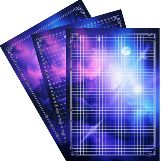DIN A5 Ringbucheinlagen 6-fach Lochung mit Motiv | Bild Magic Cosmos 28