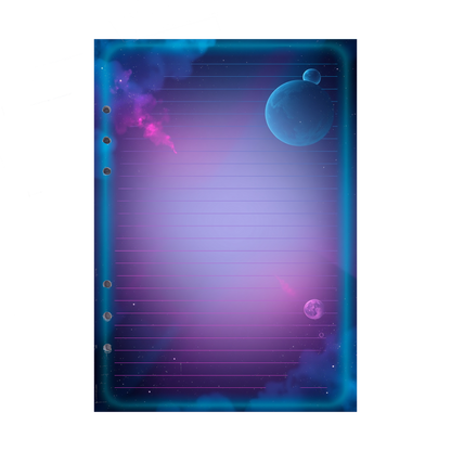 DIN A5 Ringbucheinlagen 6-fach Lochung mit Motiv | Bild Magic Cosmos 3