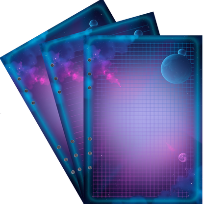 DIN A5 Ringbucheinlagen 6-fach Lochung mit Motiv | Bild Magic Cosmos 3