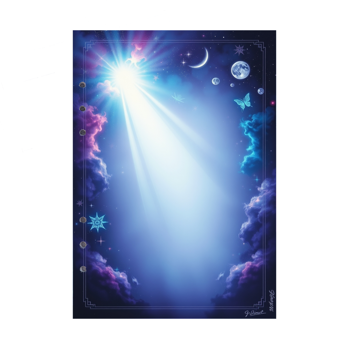 DIN A5 Ringbucheinlagen 6-fach Lochung mit Motiv | Bild Magic Cosmos 30