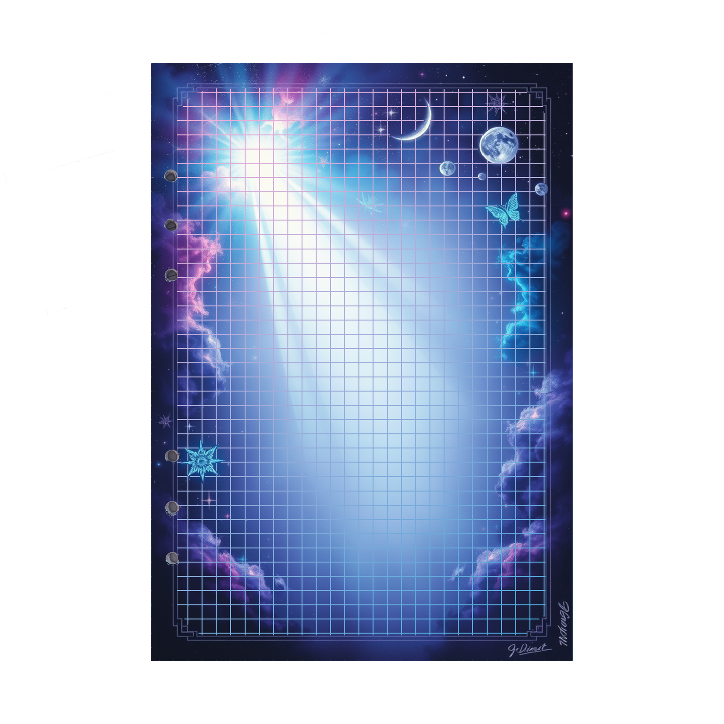 DIN A5 Ringbucheinlagen 6-fach Lochung mit Motiv | Bild Magic Cosmos 30