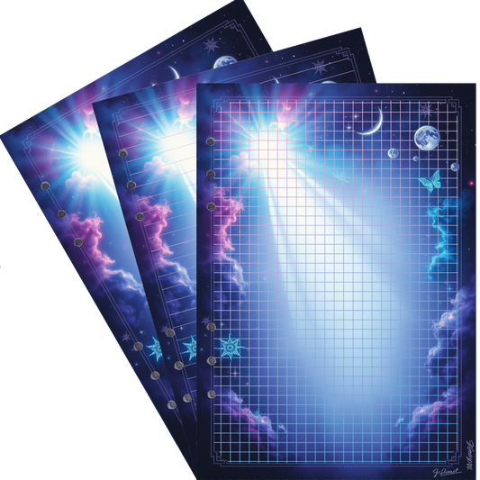 DIN A5 Ringbucheinlagen 6-fach Lochung mit Motiv | Bild Magic Cosmos 30