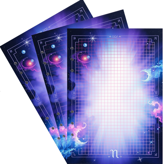 DIN A5 Ringbucheinlagen 6-fach Lochung mit Motiv | Bild Magic Cosmos 31