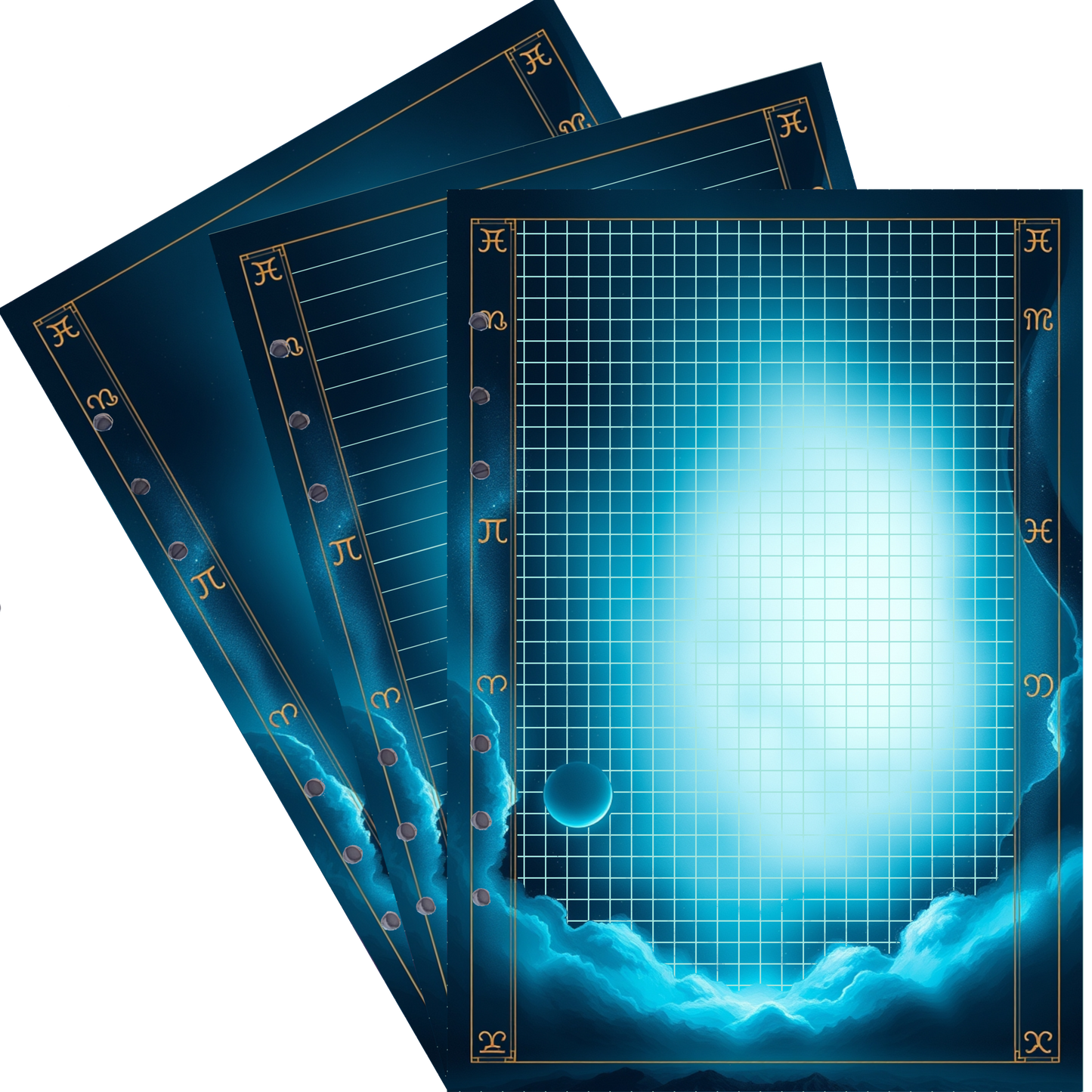 DIN A5 Ringbucheinlagen 6-fach Lochung mit Motiv | Bild Magic Cosmos 34