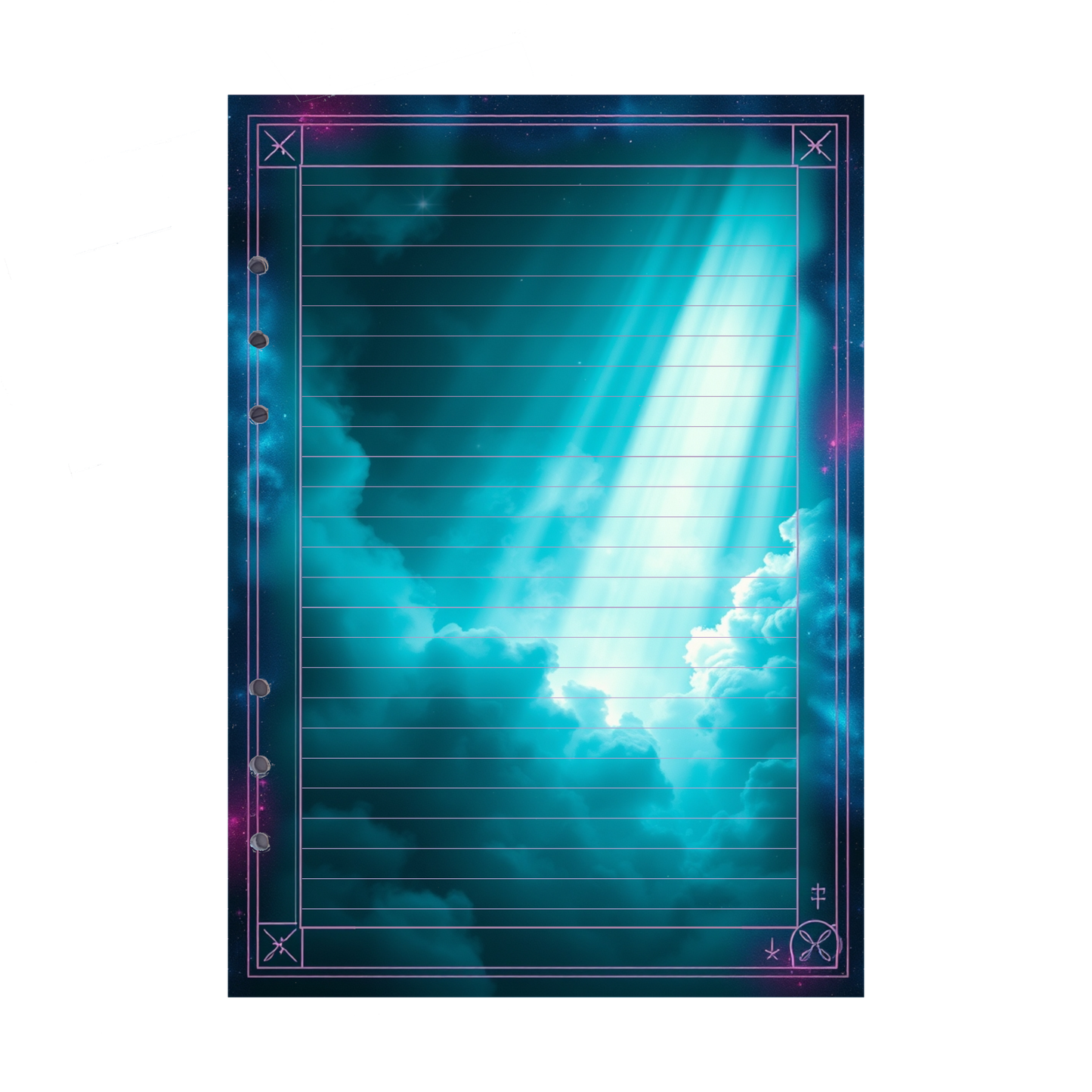 DIN A5 Ringbucheinlagen 6-fach Lochung mit Motiv | Bild Magic Cosmos 35