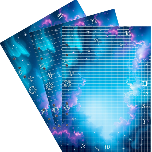 DIN A5 Ringbucheinlagen 6-fach Lochung mit Motiv | Bild Magic Cosmos 36