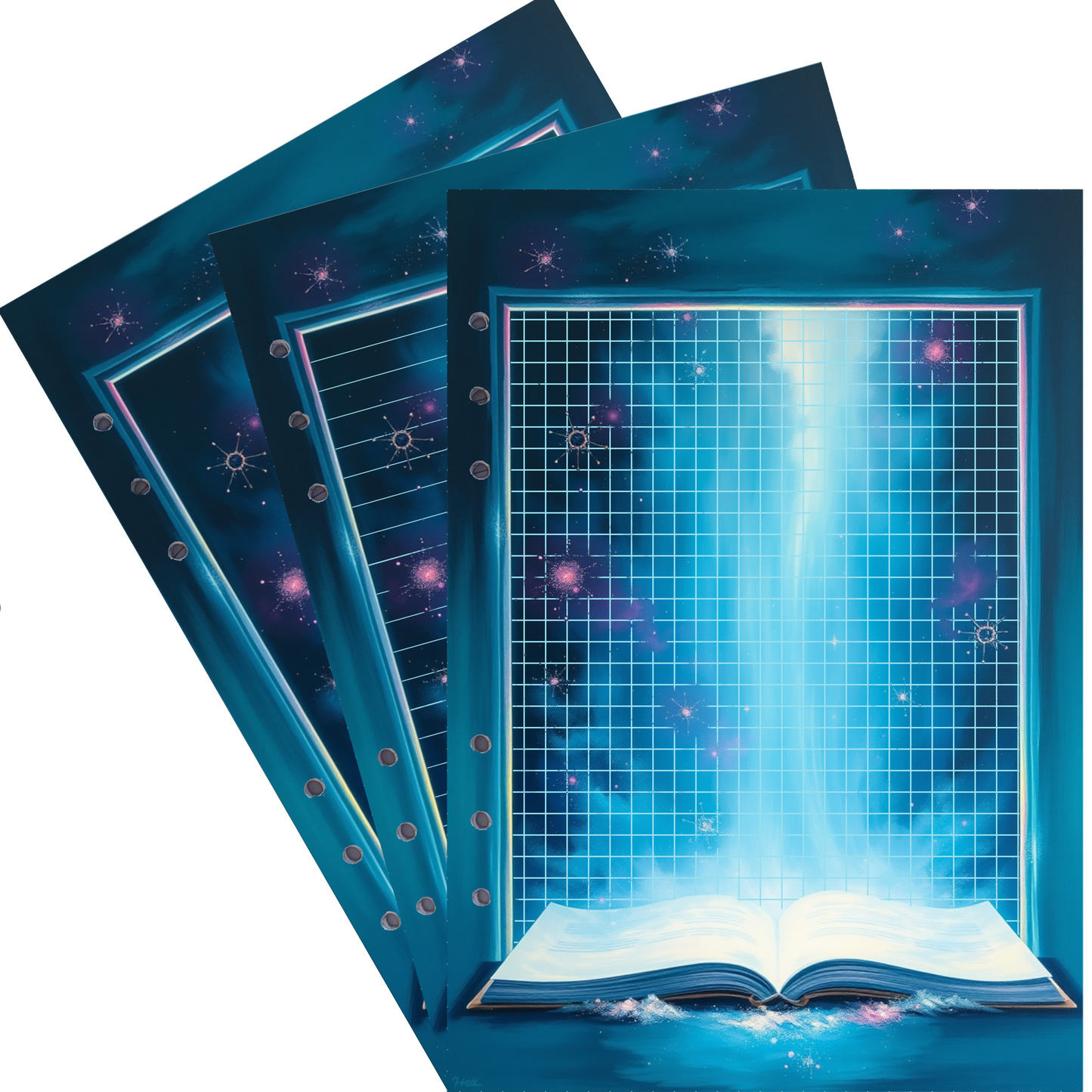 DIN A5 Ringbucheinlagen 6-fach Lochung mit Motiv | Bild Magic Cosmos 37