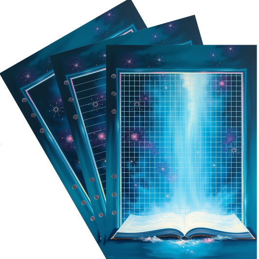 DIN A5 Ringbucheinlagen 6-fach Lochung mit Motiv | Bild Magic Cosmos 37