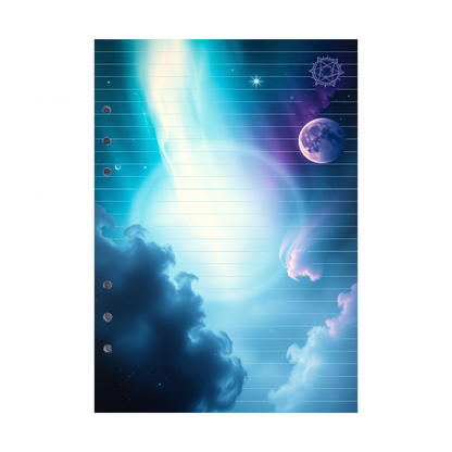 DIN A5 Ringbucheinlagen 6-fach Lochung mit Motiv | Bild Magic Cosmos 38
