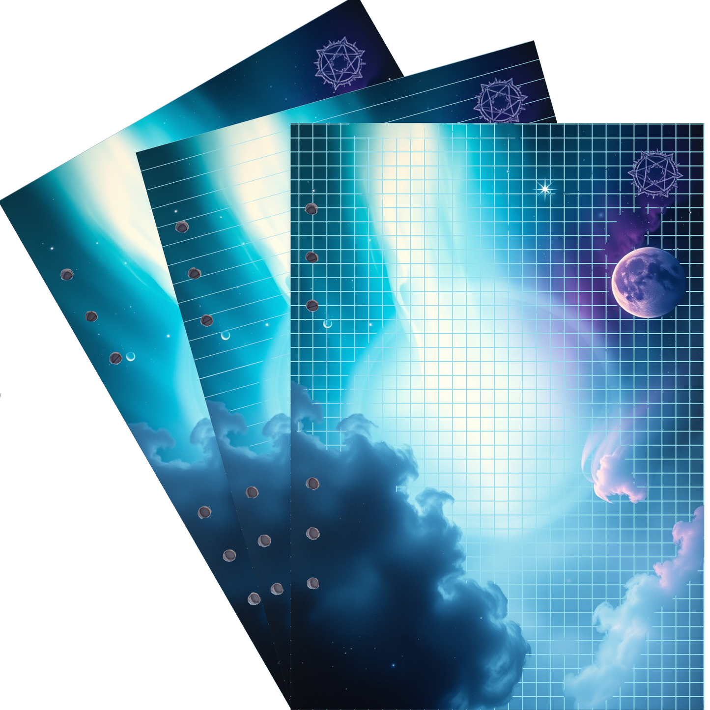 DIN A5 Ringbucheinlagen 6-fach Lochung mit Motiv | Bild Magic Cosmos 38